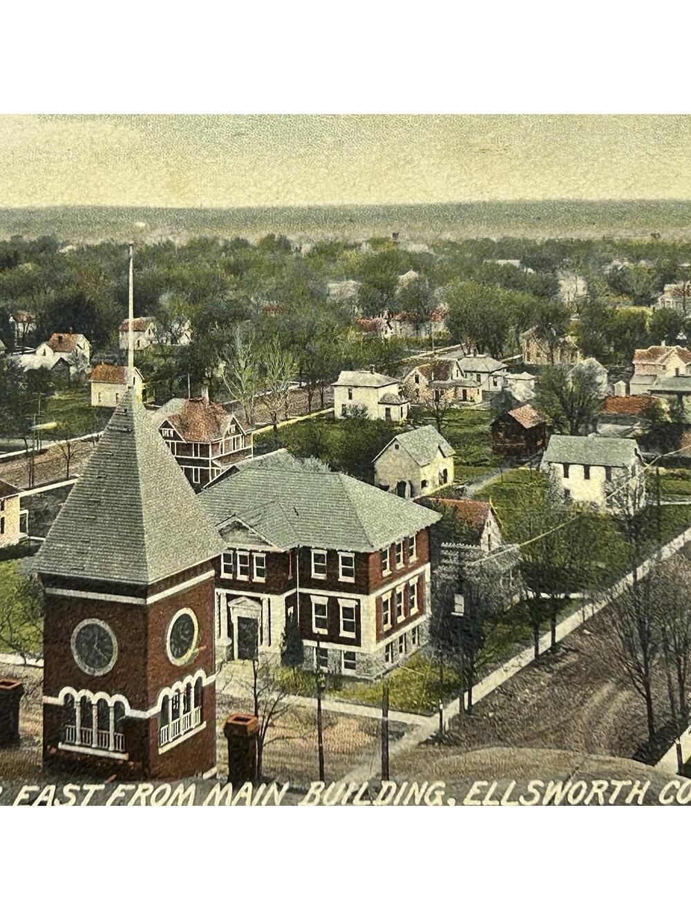 1908 Postcard Iowa Falls IA Ellsworth College Birds Eye View SE Old Main Tower - Picture 8 of 16